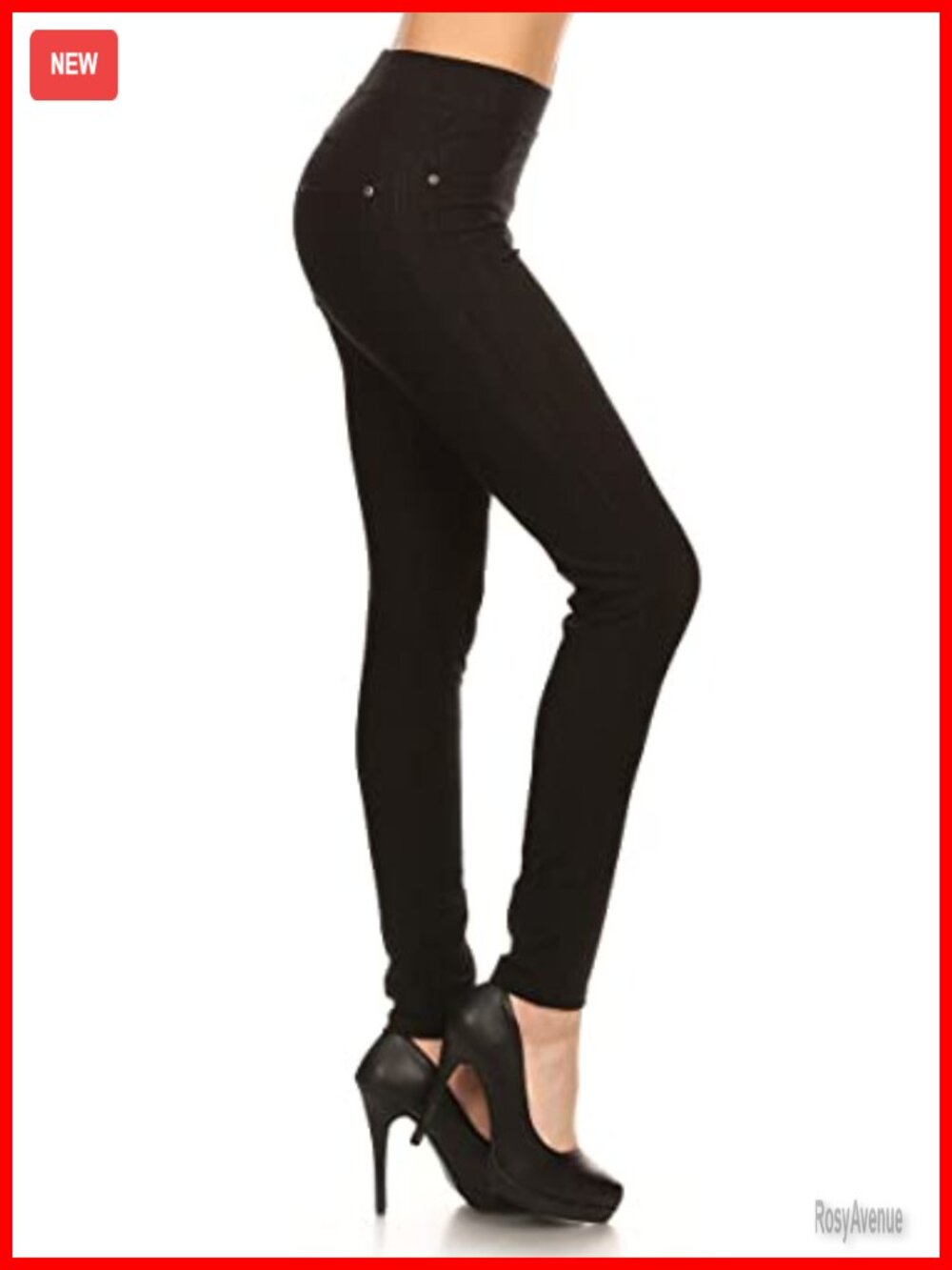 Ultra Soft Cotton Blend Pull-On Jeggings High Waist Slim Fit Full Length Women's